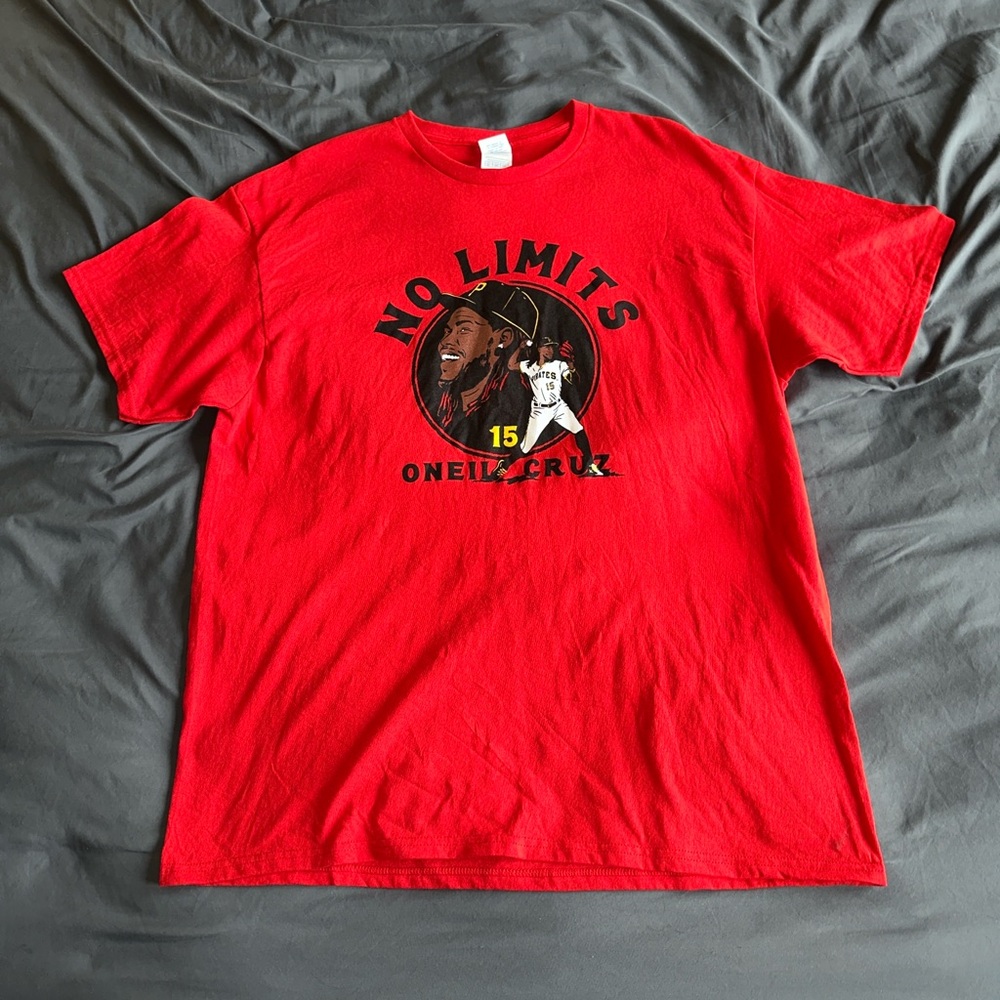Oneil Cruz Pittsburgh Pirates MLB Red No Limits T-shirt, Men’s XL